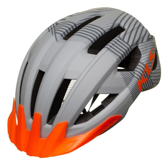 Велошолом KLS Daze Grey-Orange - фото 4