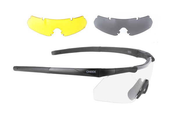 Окуляри Onride CL Mili Black Cat. 3 (17%) змінні лінзи Yellow, Clear - фото 1