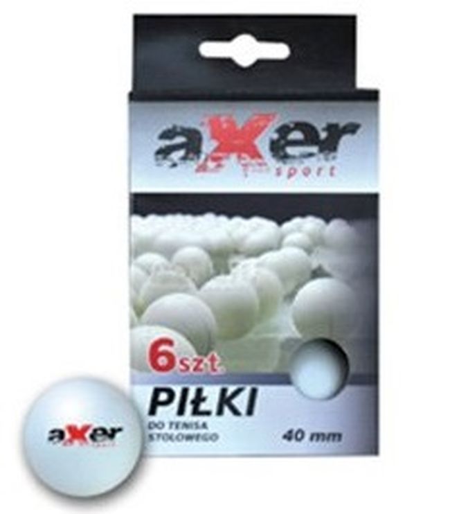 М'ячик для настільного тенісу Axer A2182 6 шт. - фото 1