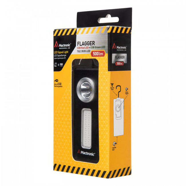Ліхтар професійний Mactronic Flagger (500 Lm) Cool White/Red/Green USB Rechargeable - фото 6