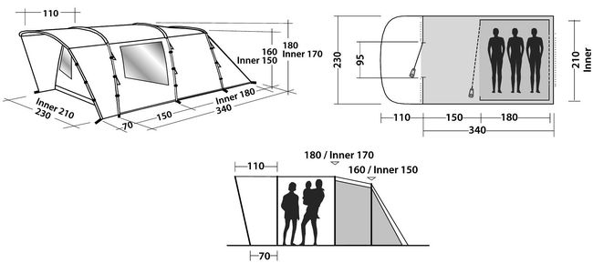 Намет Easy Camp Tent Palmdale 300 - фото 11