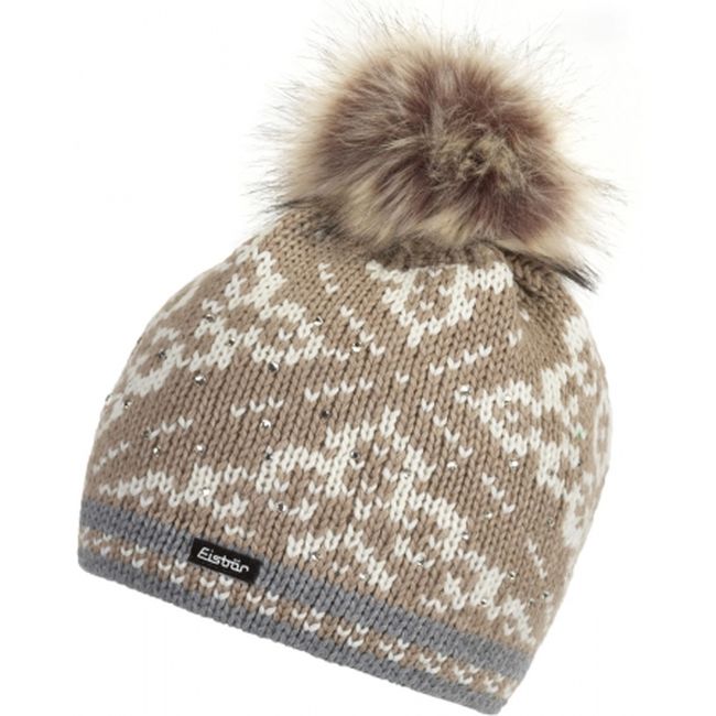 Шапка Eisbar Dalia Lux Crystal Mu White Beige - фото 1