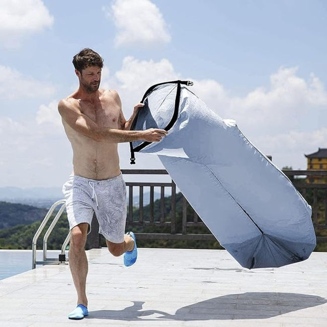 Ламзак з підголовником Naturehike NH20FCD06 Blue - фото 4