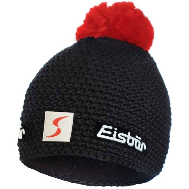 Шапка Eisbar Jamie Pompon Mu SP Black Red - фото 1