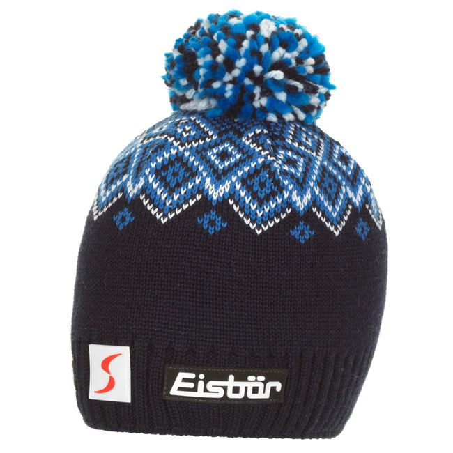 Шапка Eisbar Slint Pompon MU SP Blue Black - фото 1
