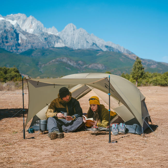 Намет надлегкий двомісний Naturehike Mongar CNK2550WS016 15D Brown - фото 7