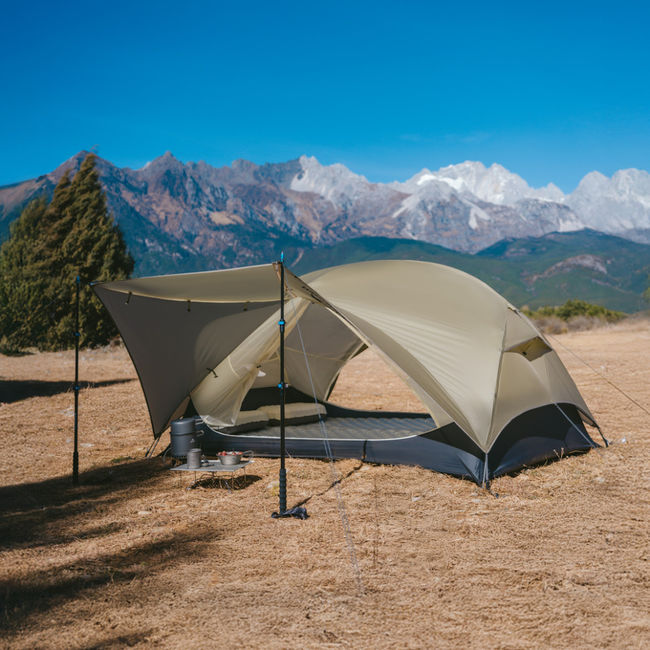 Намет надлегкий двомісний Naturehike Mongar CNK2550WS016 15D Brown - фото 8