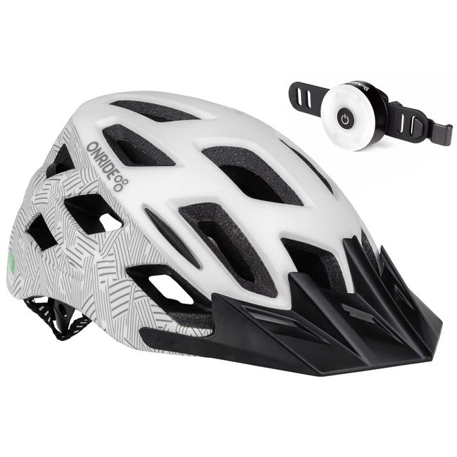 Велошолом Onride Sub White + Мигалка Onride Donut 20 - фото 1