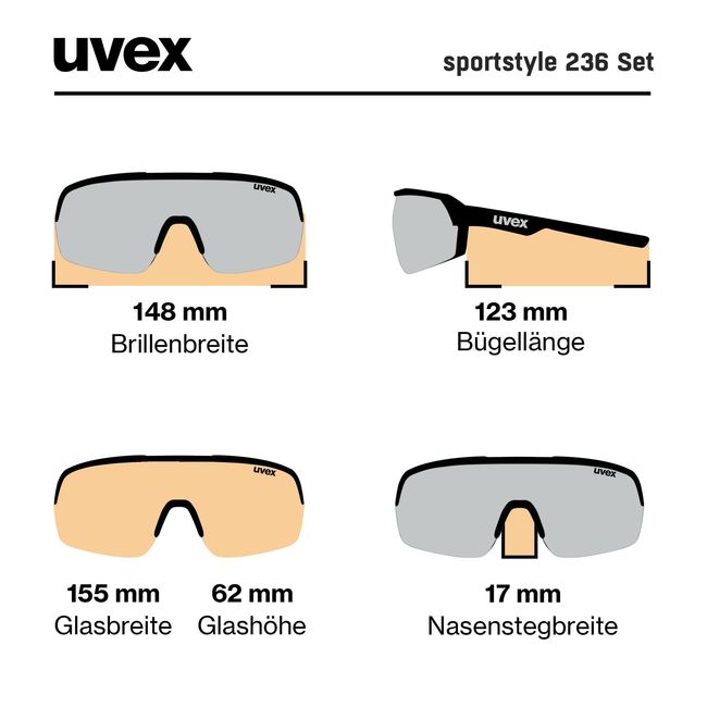 Окуляри Uvex Sportstyle 236 S Set White matt - фото 6