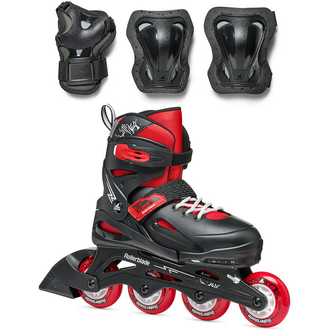 Ролики Rollerblade Fury Combo Black-red - фото 1