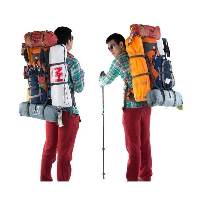 Рюкзак Naturehike NH70B070-B 70 + 5 Orange - фото 5