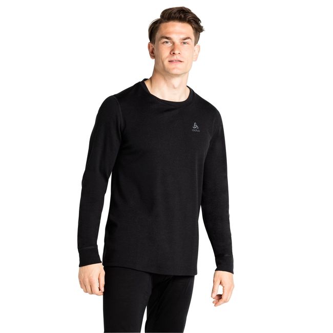 Термофутболка чоловіча Odlo X-Warm Top Crew Neck L/S Natural Merino 260 Men Black - фото 5