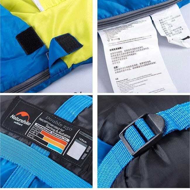 Спальний мішок Naturehike Double Sleeping Bag with Pillow SD15M030-J 12°C Apricot Grey - фото 4