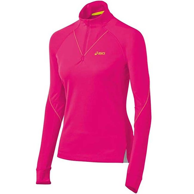 Фліс жіночий Asics Fujitrail Long Sleeve 1/2 Zip Top Magenta - фото 1