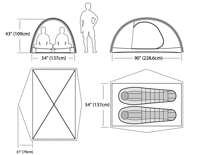 Намет Marmot TRAILLIGHT 2P hatch/dark cedar - фото 2