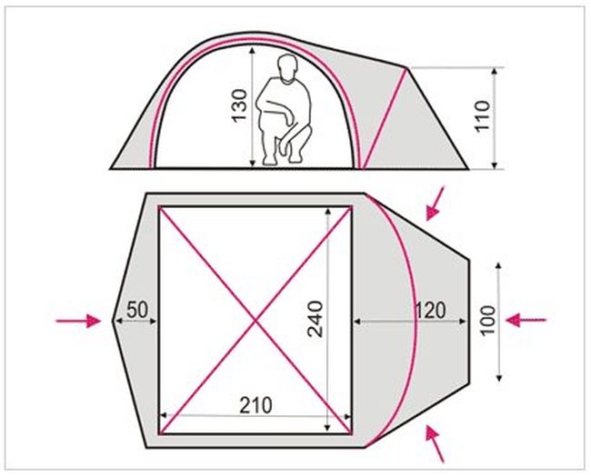 Намет Terra Incognita GEOS 3 камуфляж - фото 2