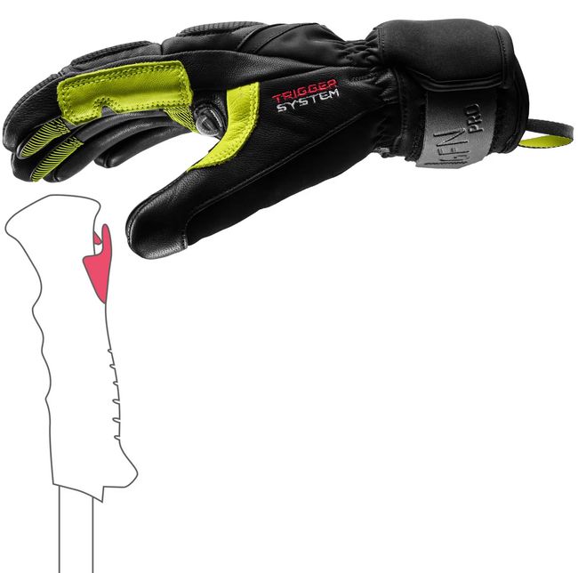 Гірськолижні рукавички Leki Griffin Pro 3D black-lime-white '26 - фото 4