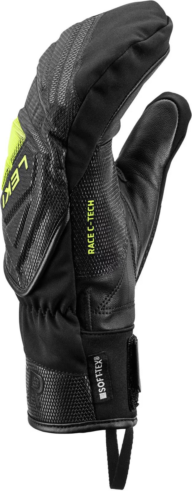 Гірськолижні рукавички Leki WCR C-Tech 3D Mitt black-ice lemon '26 - фото 2