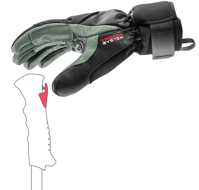 Гірськолижні рукавички Leki Hevon 3D black-dusty green '26 - фото 6