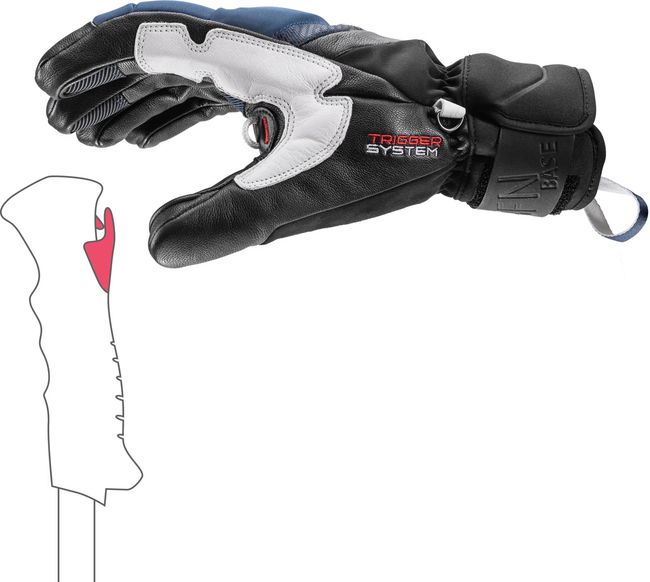 Гірськолижні рукавички Leki Griffin Base 3D black-marine '26 - фото 5