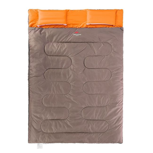 Спальний мішок Naturehike Double Sleeping Bag with Pillow SD15M030-J 12°C Apricot Grey - фото 1