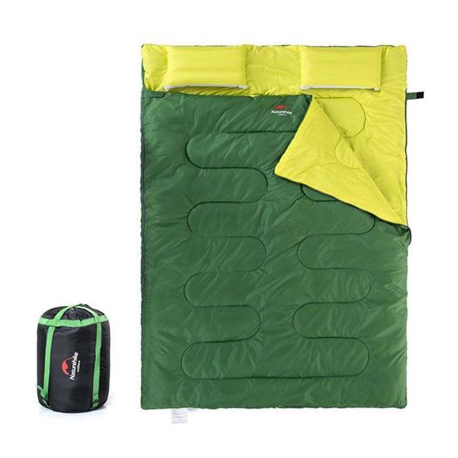 Спальний мішок Naturehike Double Sleeping Bag with Pillow SD15M030-J 12°C Tree Green - фото 4