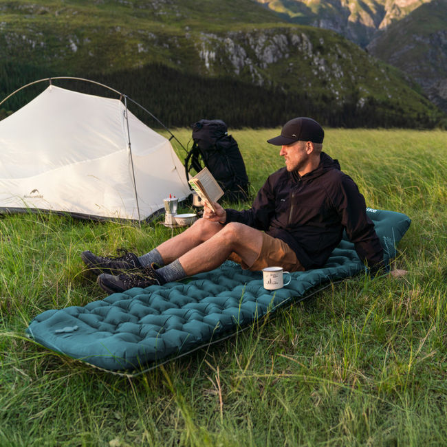 Матрац подвійний Naturehike CNK2550WS019 Green із вбудованою помпою - фото 3