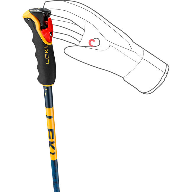 Палки гiрськолижнi LEKI Spitfire Lite 3D denimblue-aegeanblue-mustardyellow - фото 5