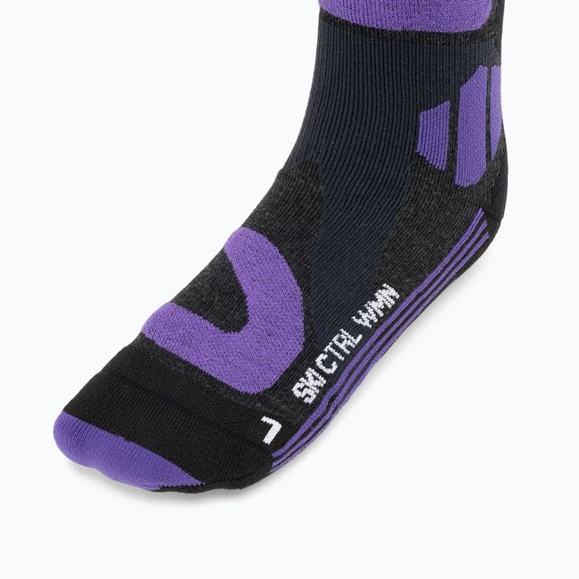 Лижні шкарпетки X-Socks Ski Control 4.0 W Charcoal Melange Purple - фото 4