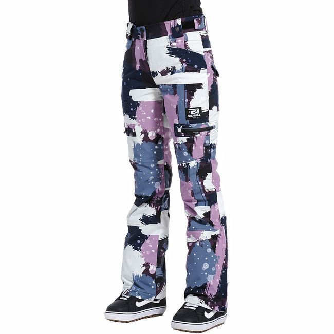 Жіночі штани Rehall Nori W camo abstract lavender - фото 1