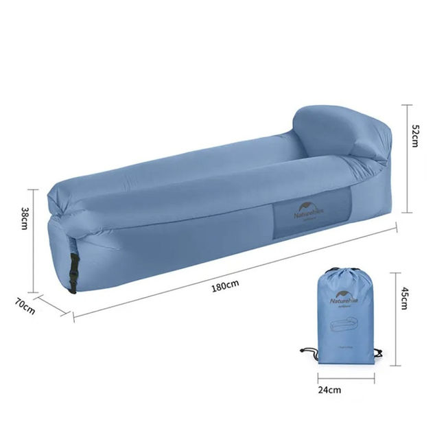 Ламзак з підголовником Naturehike NH20FCD06 Blue - фото 3