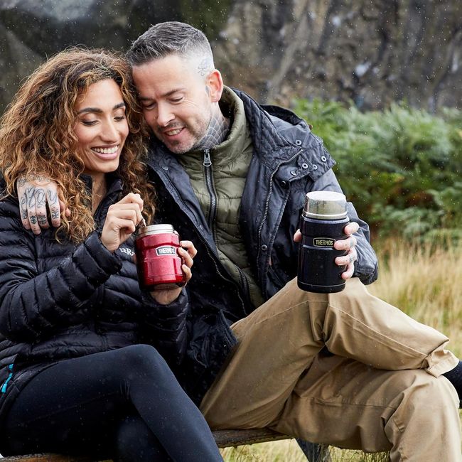 Термос для їжі з ложкою Thermos King Food Jar 0.710 ml Matte Black - фото 12