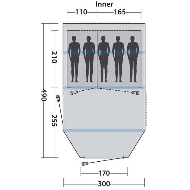 Намет Easy Camp Base Air 500 Aqua Stone - фото 2