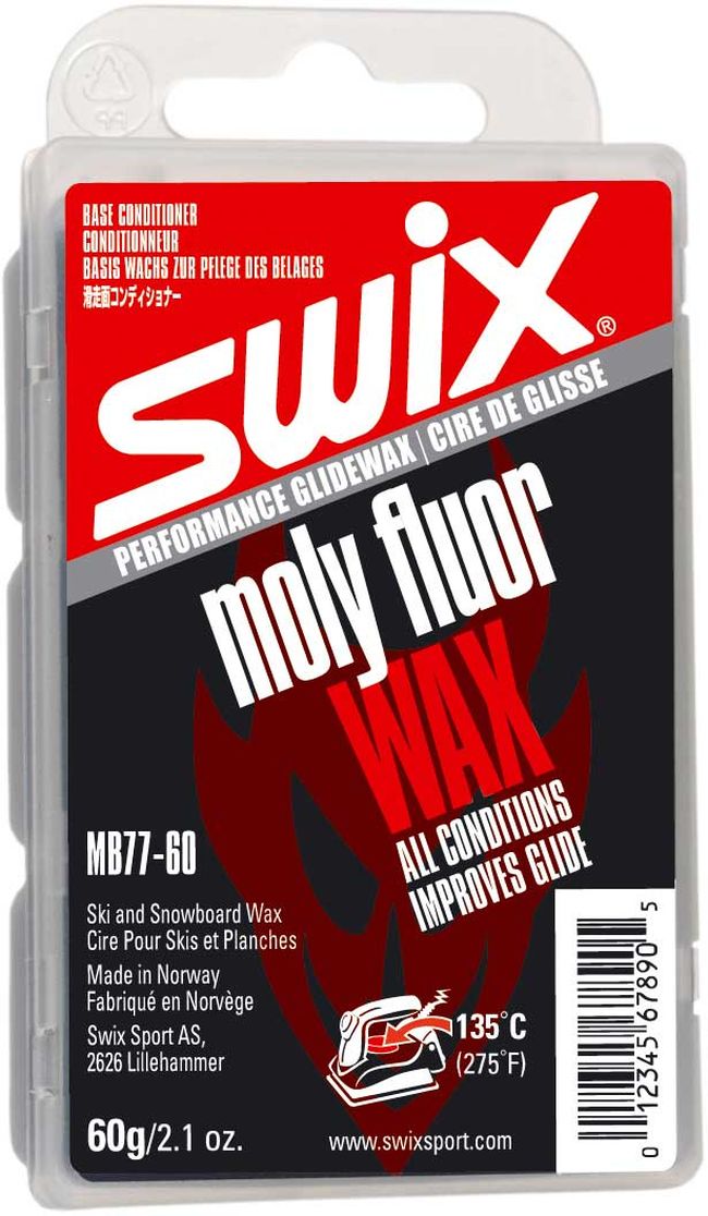 Базовий фторвмісний парафін Swix MB77 Moly fluor wax 60g - фото 1