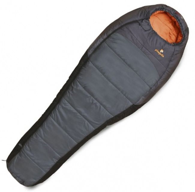 Спальник Pinguin TOPAS Primaloft 185 сірий -right - фото 1