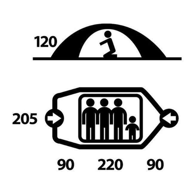 Намет Husky Fighter 3-4 Green - фото 3