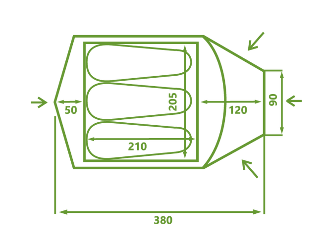 Намет Mousson ATLANT 3 Orange - фото 2