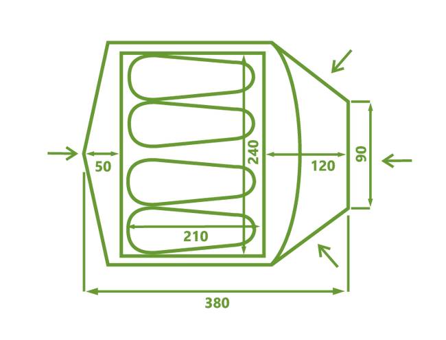Намет Mousson ATLANT 4 Khaki - фото 2