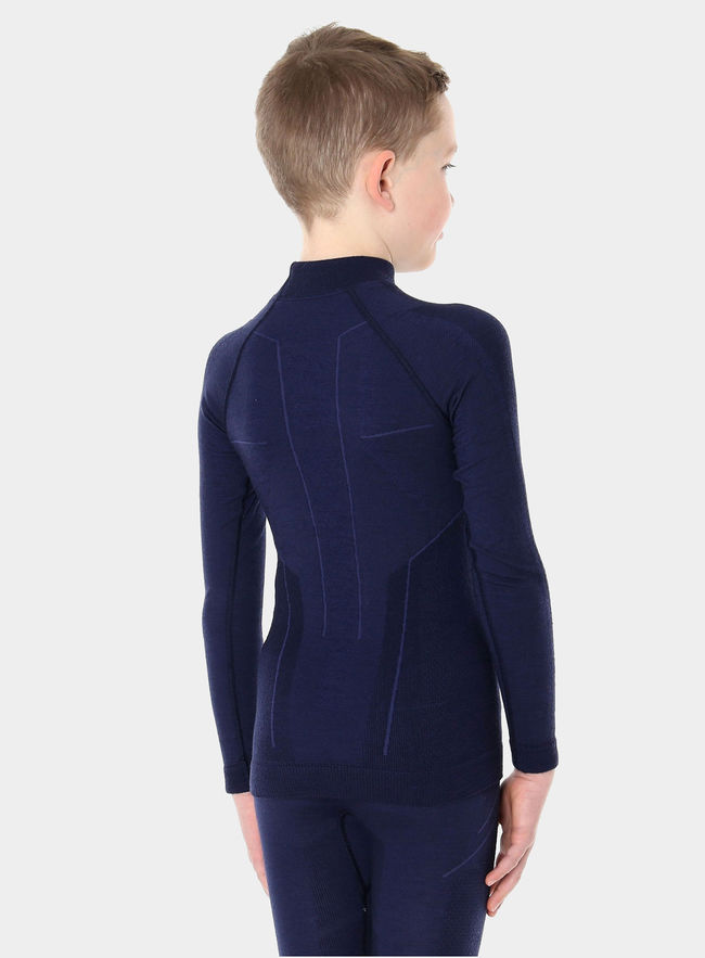 Термобілизна дитяча Brubeck Active Wool Pant Jr. Navy Blue - фото 3