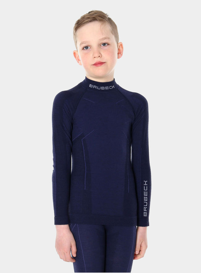 Термобілизна дитяча Brubeck Active Wool Pant Jr. Navy Blue - фото 4
