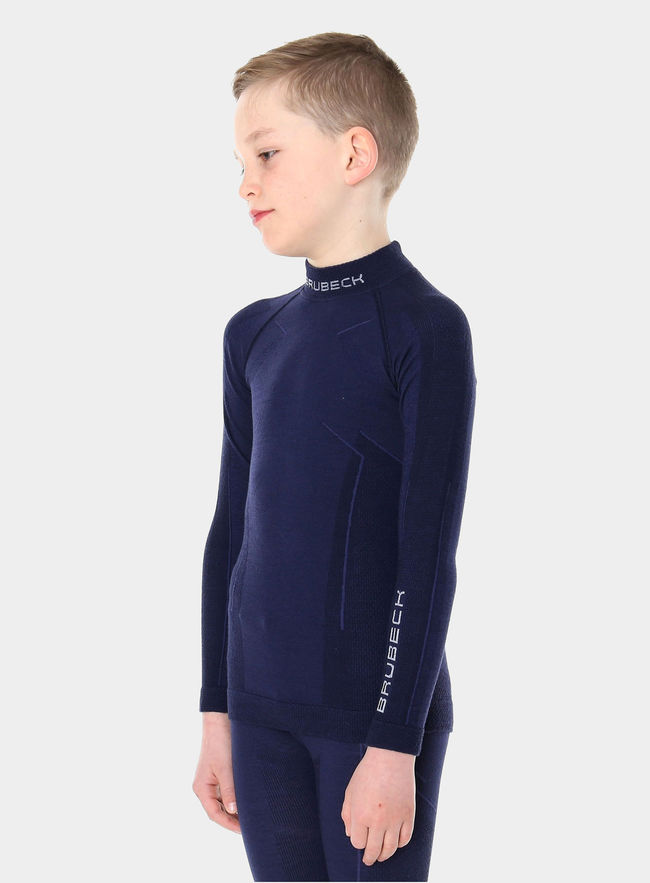 Термобілизна дитяча Brubeck Active Wool Pant Jr. Navy Blue - фото 5