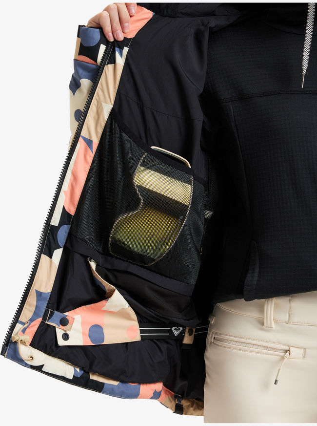 Лижна жіноча куртка Roxy ALOFTEDPUFFY Blue - фото 11