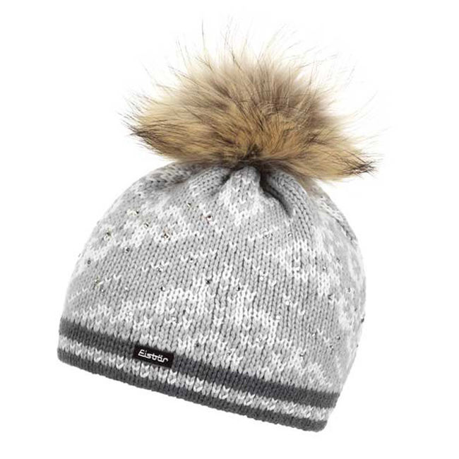 Шапка Eisbar Dalia Fur Crystal Grau - фото 1