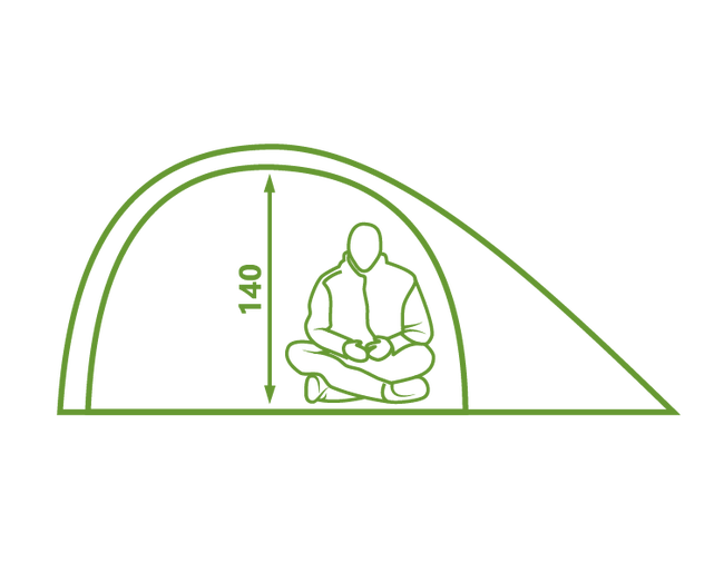 Намет Mousson FLY 3 Green - фото 2