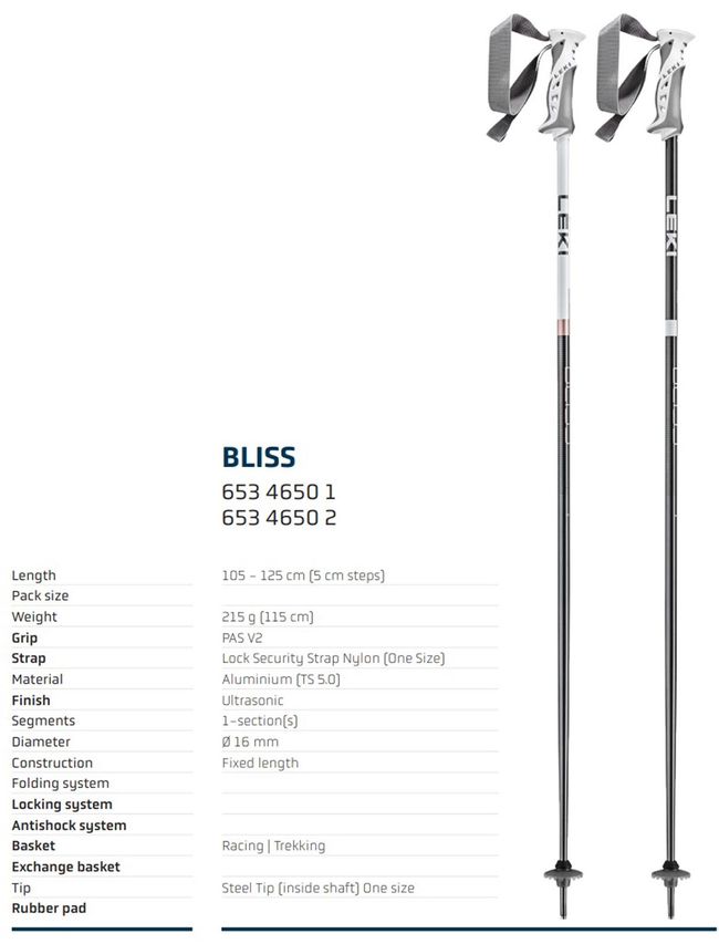 Гірськолижні палиці Leki Bliss Silvergrey-dark anthracite-white '26 - фото 6