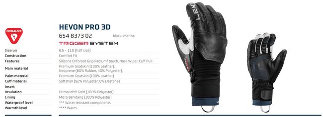 Гірськолижні рукавички Leki Hevon Pro 3D black-marine '26 - фото 6