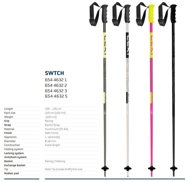 Гірськолижні палиці Leki Swtch darkolive-lightolive-frozen yellow '26 - фото 6