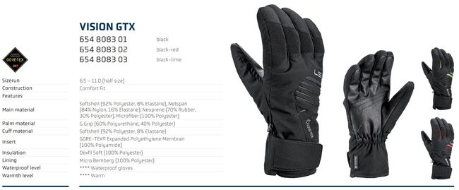 Гірськолижні рукавички Leki Vision GTX black-lime '26 - фото 3