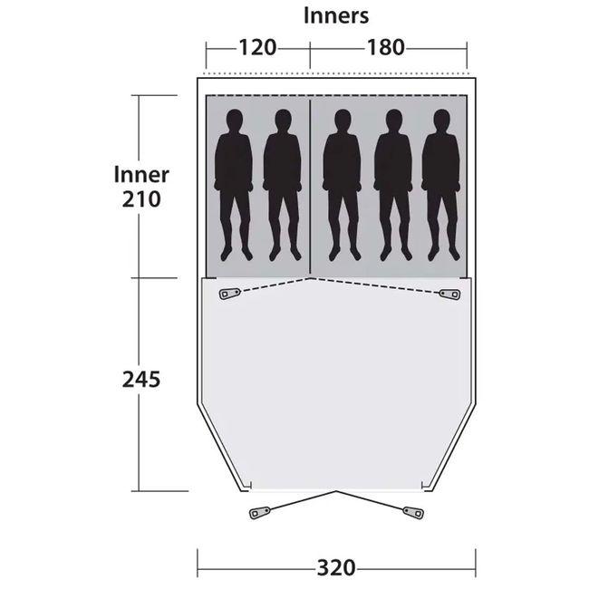 Намет Outwell Dash 5 Blue - фото 2