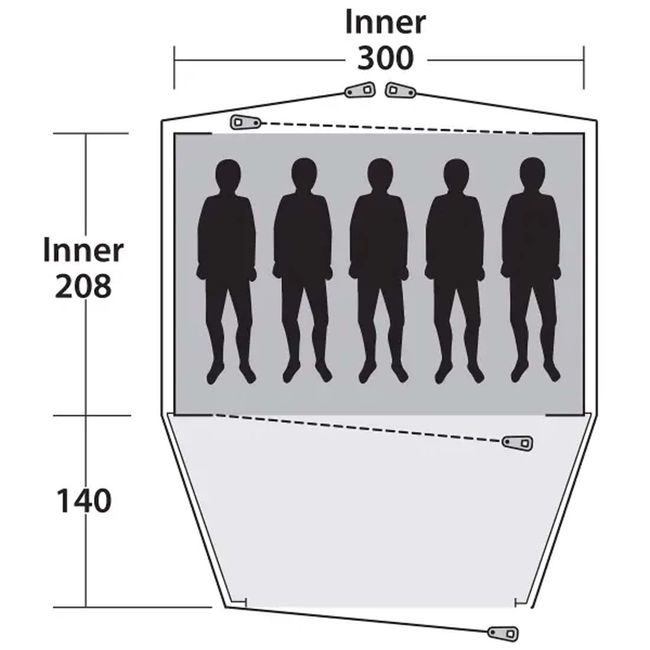 Намет Outwell Haze 5 Grey - фото 2
